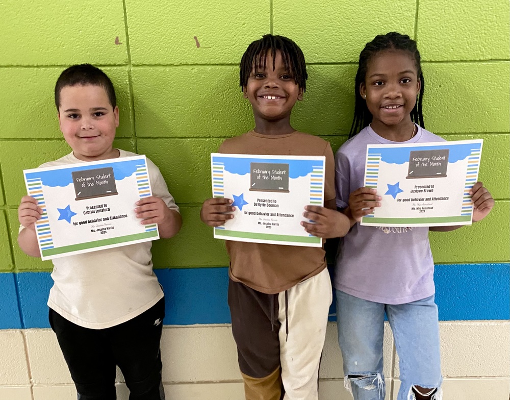 Feburary Afterschool Student's of the Month