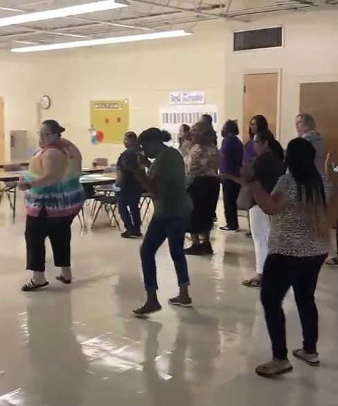 reed staff dancing during Pd 