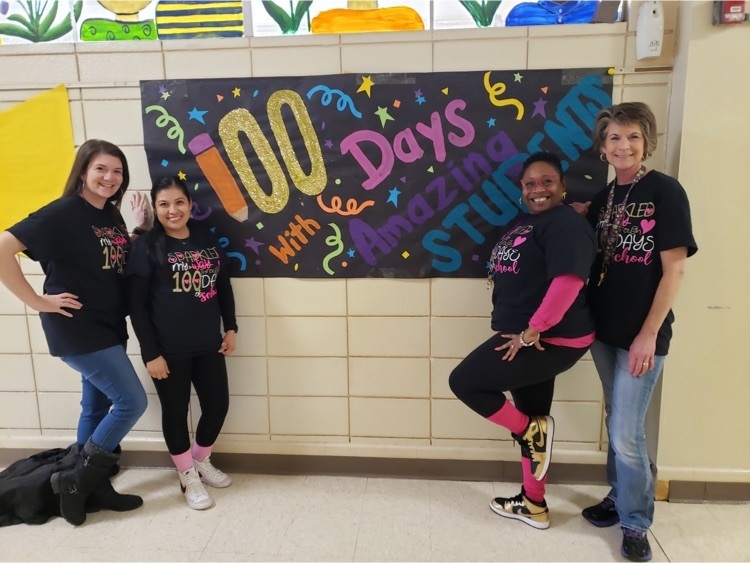 Teachers in their 100th Day of school attire