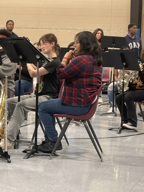 Junior, Angie Gutierrez thrilled the students at Reed with her piccolo playing. 